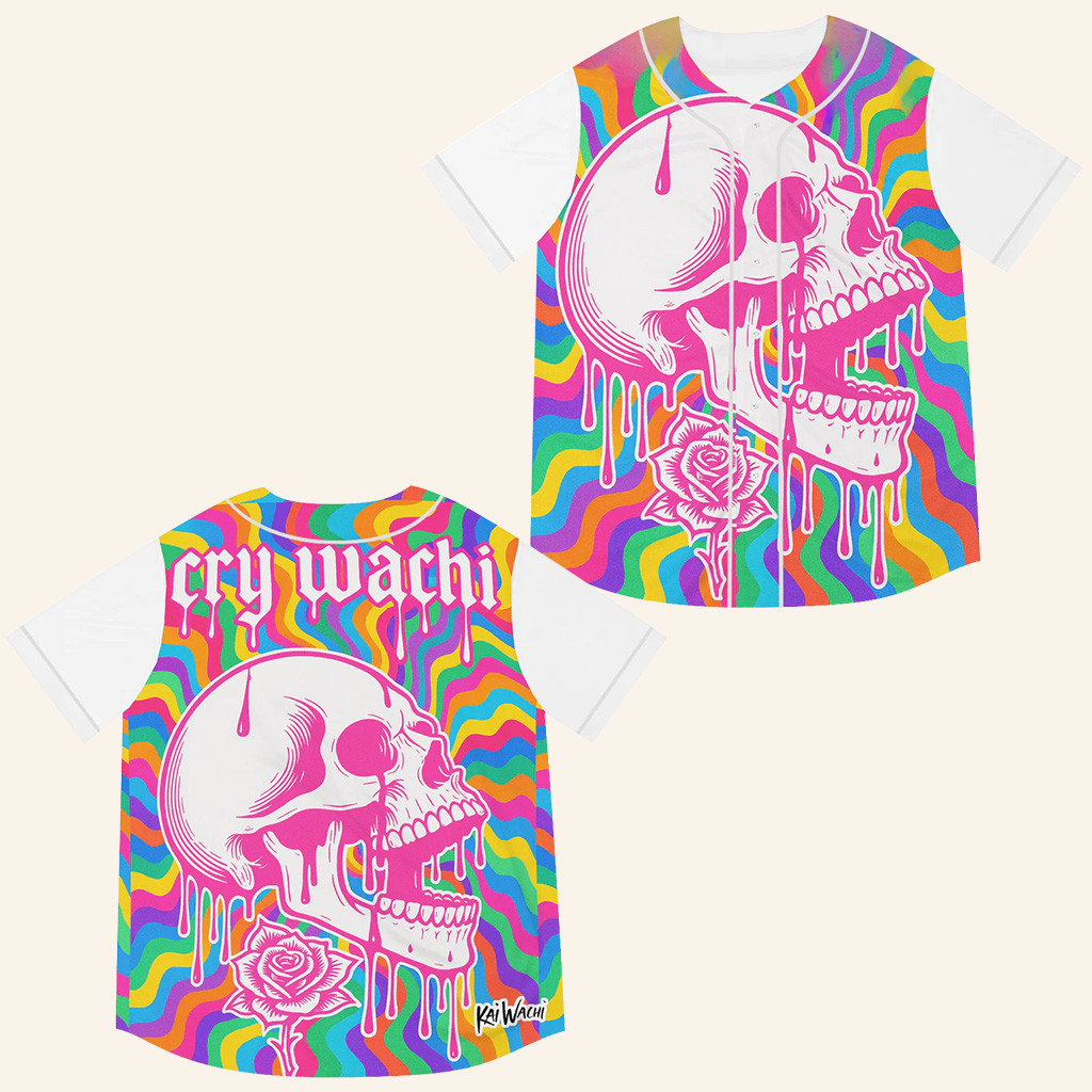 Kai Wachi EDM Rave Jersey Colorful Cry Wachi Festival Jersey Kai Wachi Merch Fans Gifts