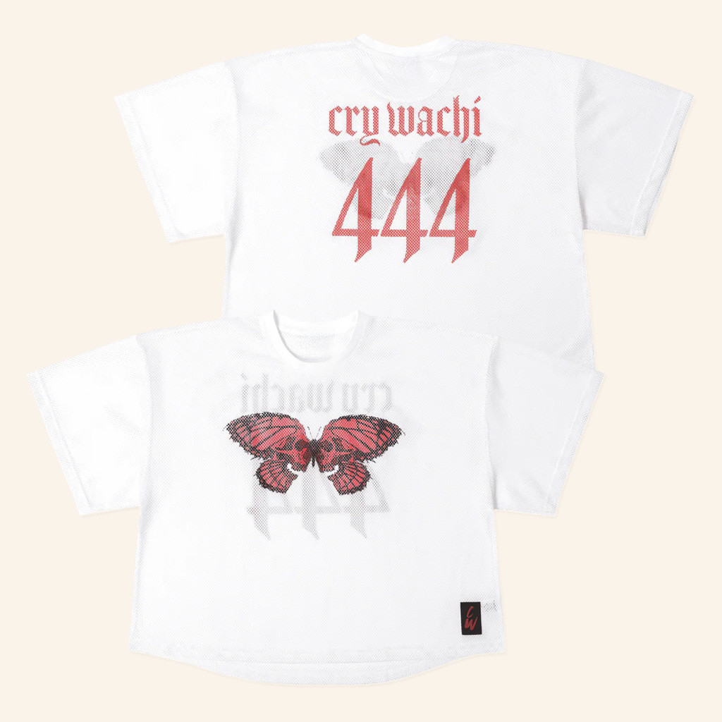 Kai Wachi Merch Butterfly Skull 444 Cry Wachi Mesh Jersey Good Gifts For Her