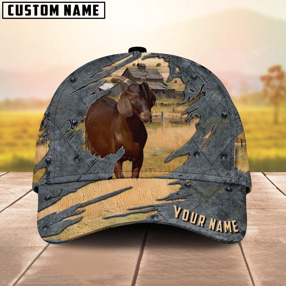 Kalahari Goat Customized Name Cap Farm Cap Farmer Baseball Cap Gift For Farmer