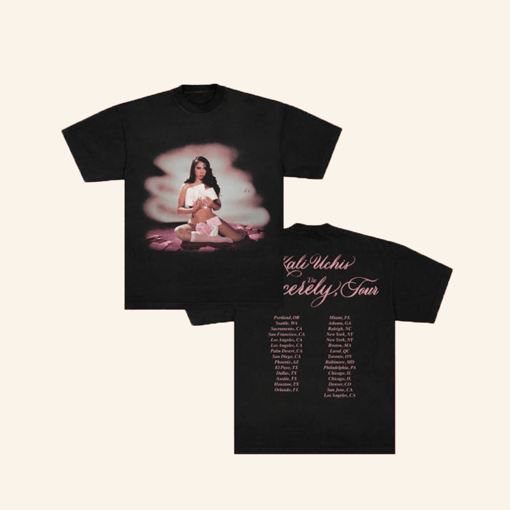 Kali Uchis Merch Sincerely Tour Dateback T-Shirt Unique Gifts For Music Lovers