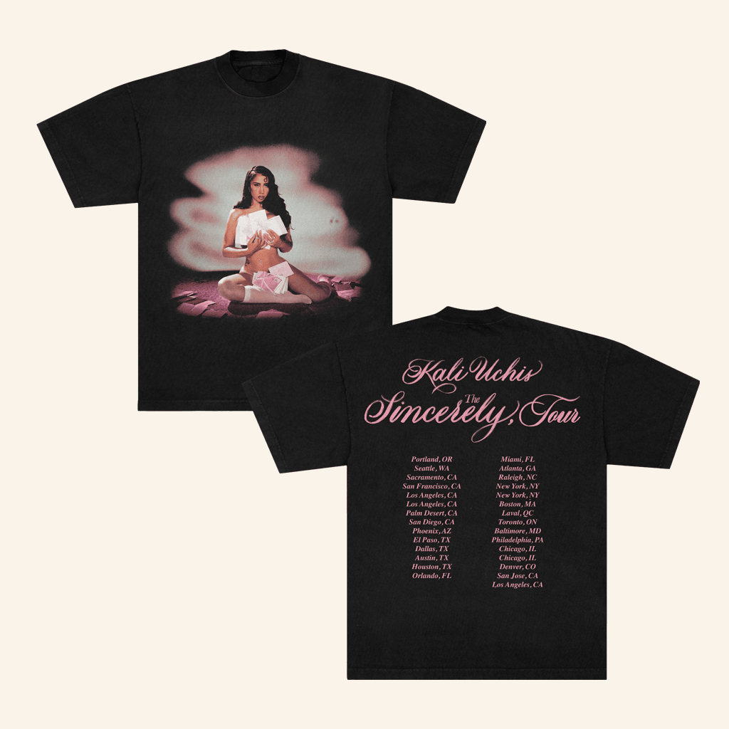 Kali Uchis Store Merch Sincerely Tour Date Back Shirt Gifts For Fans