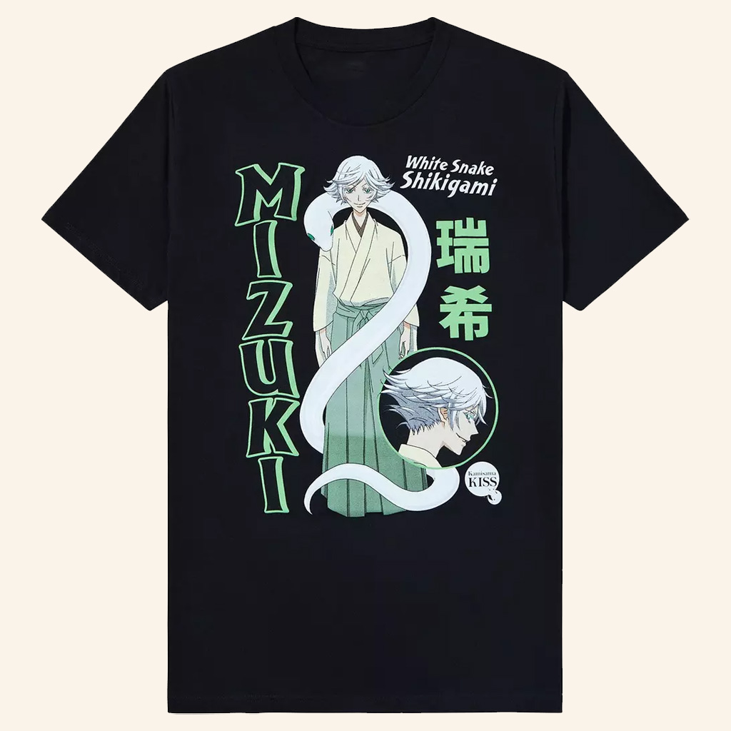 Kamisama Kiss Merch Mizuki T-Shirt White Snake Shikigami Shirt Gifts For Anime Fans
