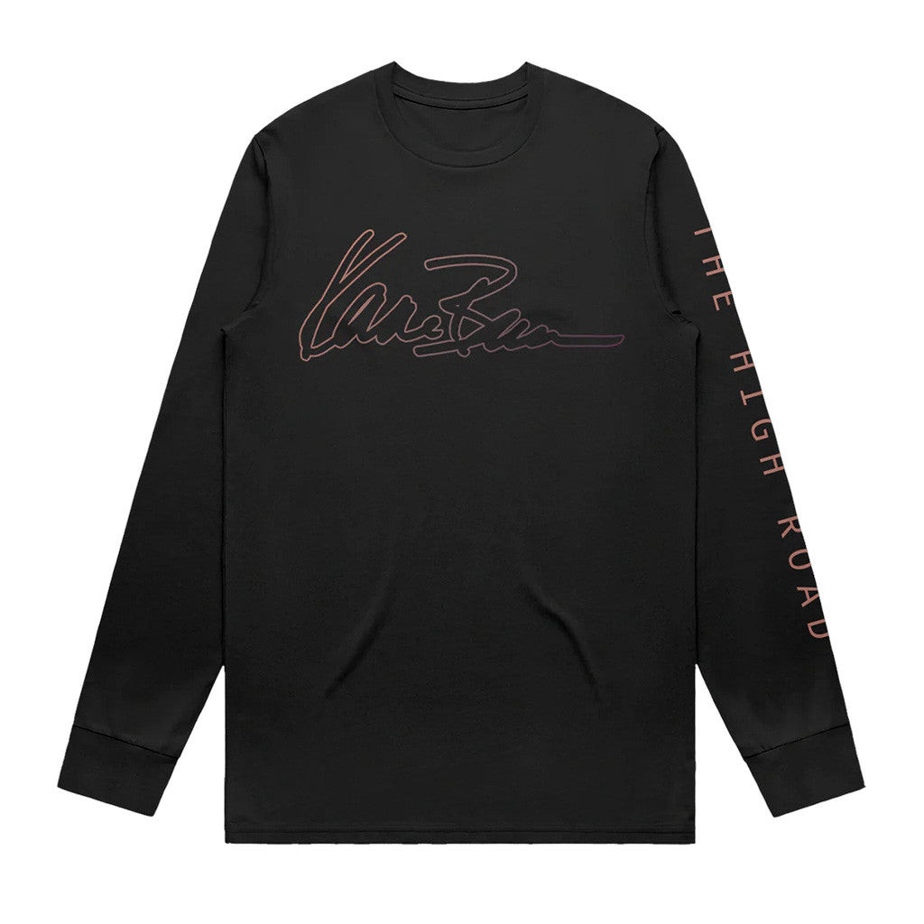 Kane Brown Merch Tour 2025 The High Road Script Long Sleeve T-Shirt Gifts For Dudes Kane Brown Merch Tour 2025 The High Road Script Long Sleeve T-Shirt Gifts For Dudes