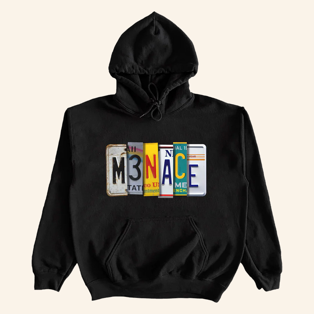 Kanel Joseph Merch Menace License Plate Black Hoodie Gifts For Boyfriend Kanel Joseph Merch Menace License Plate Black Hoodie Gifts For Boyfriend