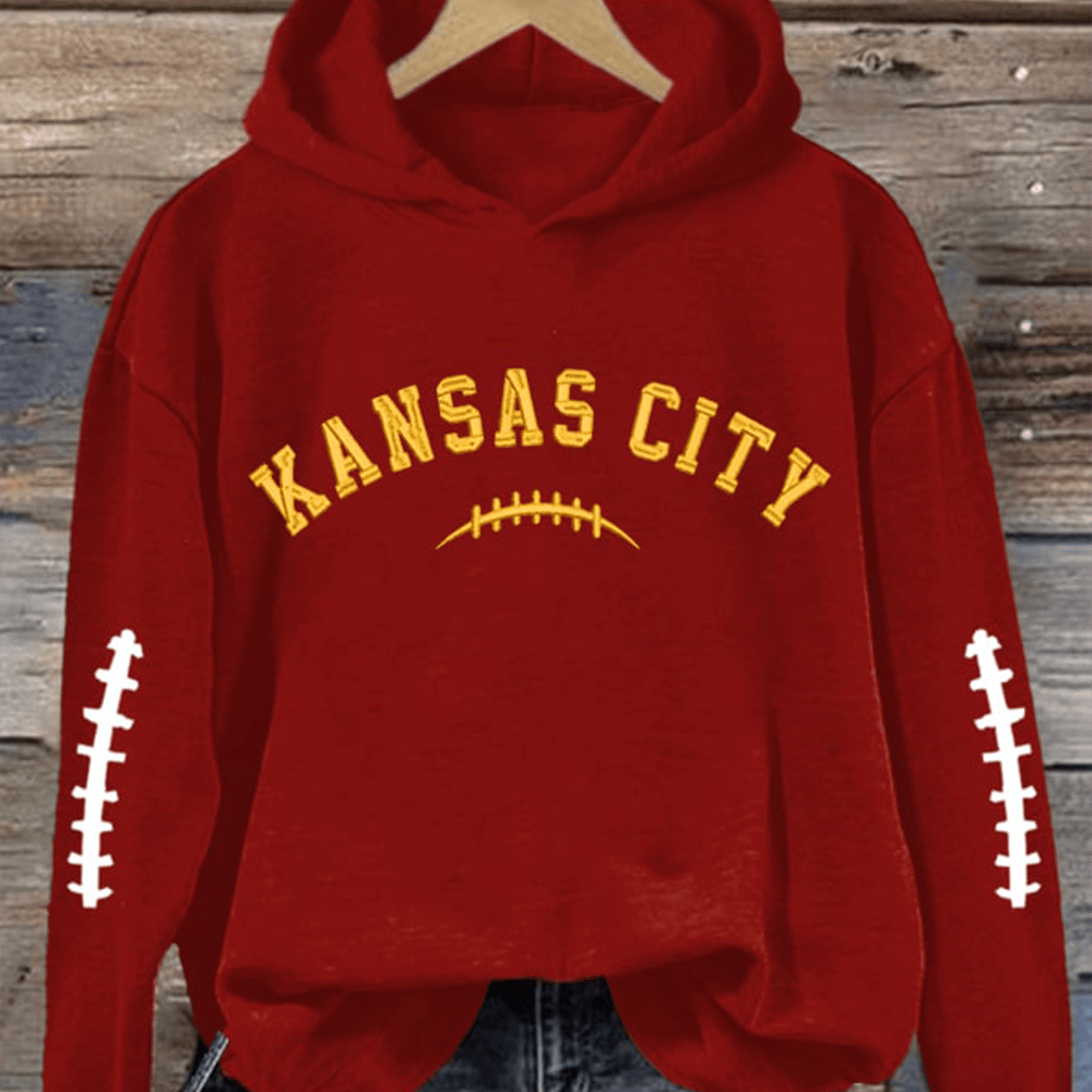 Kansas City Chiefs Football Hoodie Game Day Football Hooded Sweatshirt Fan Gear