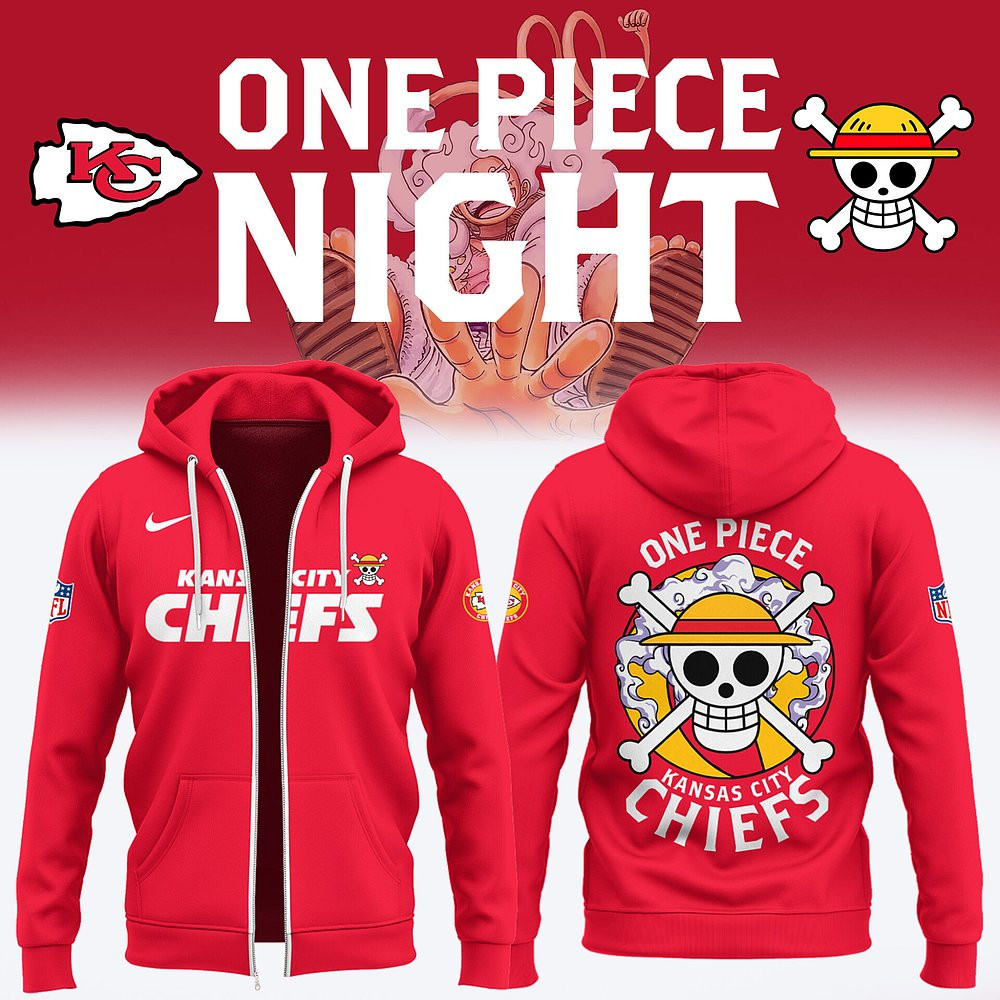 Kansas City Chiefs One Piece Zip Hoodie Limited Edition Best Gift For Football Lovers