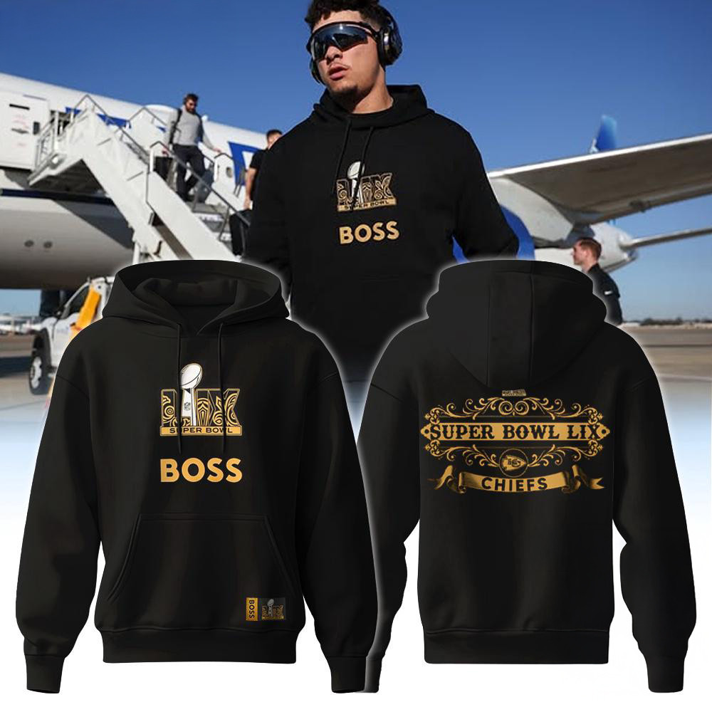 Kansas City Chiefs Patrick Mahomes Super Bowl LIX BOSS Hoodie Gifts For Football Fan