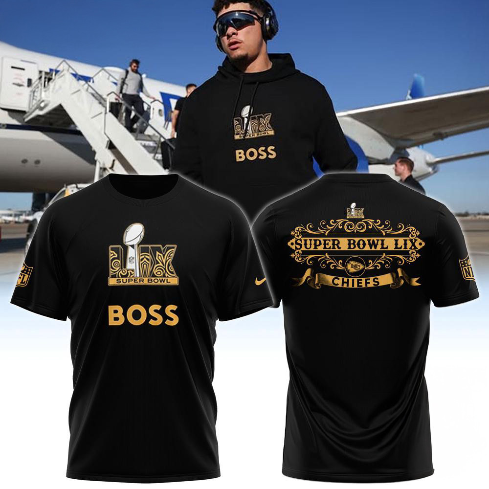Kansas City Chiefs Patrick Mahomes Super Bowl LIX BOSS Shirt Gifts For Football Fan