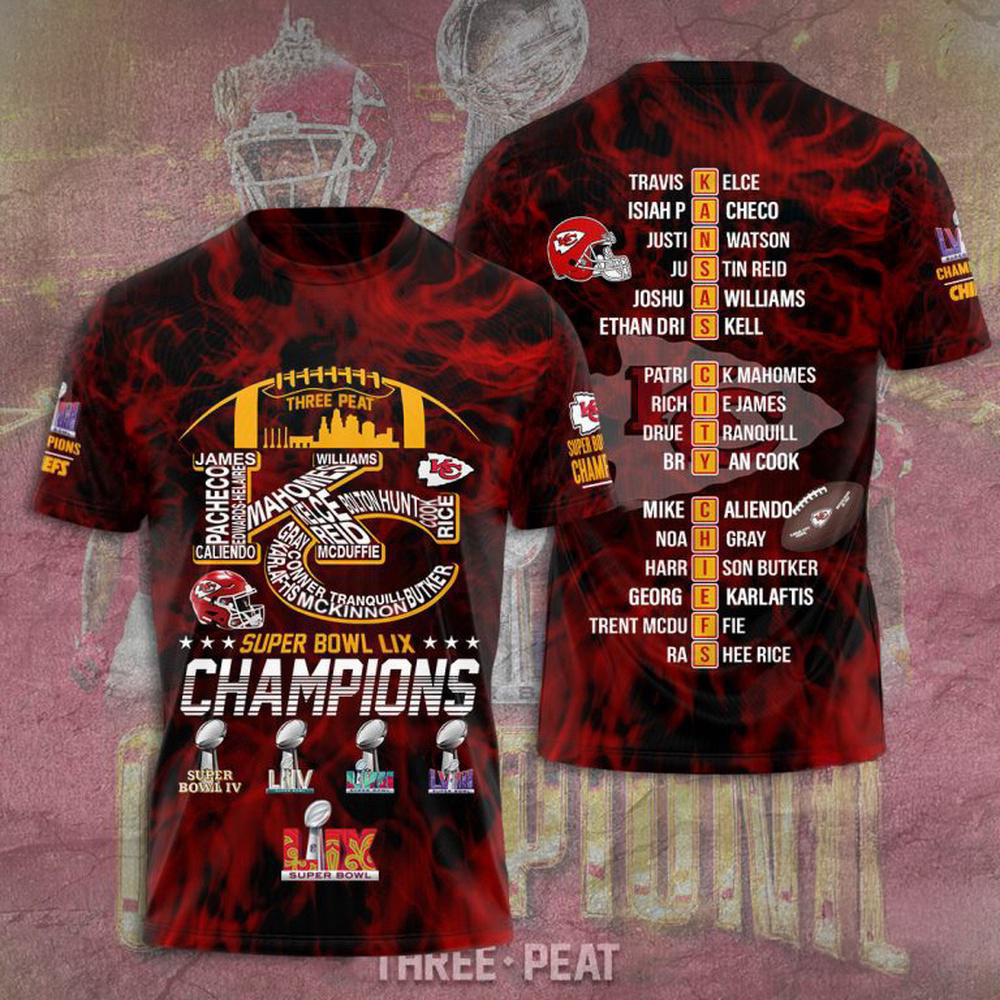 Kansas City Chiefs Super Bowl LIX 2025 Champions Shirt Gifts For Football Lovers