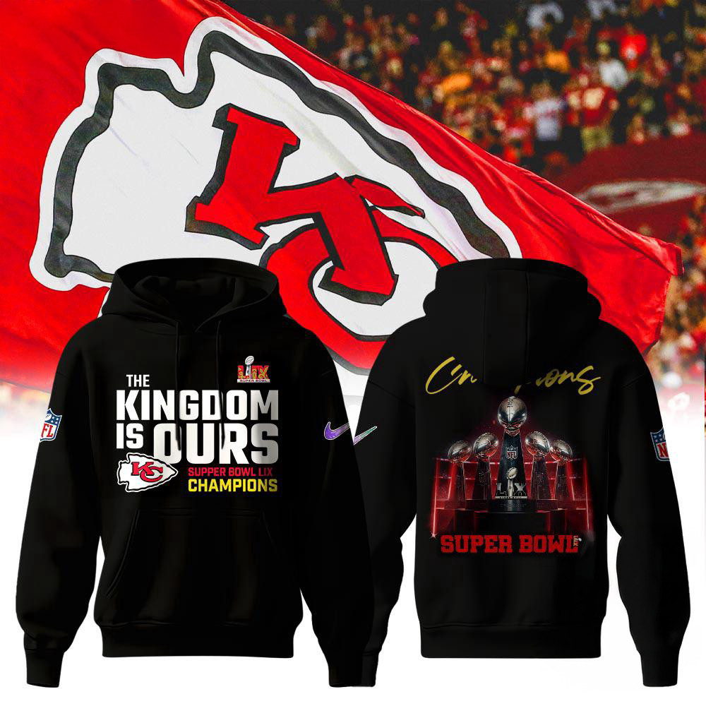Kansas City Chiefs Super Bowl LIX Champions 5 Cups Hoodie Football Lovers Gifts