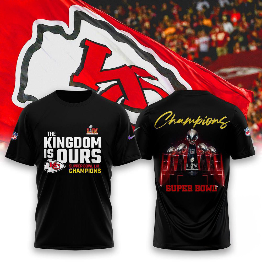 Kansas City Chiefs Super Bowl LIX Champions 5 Cups T-Shirt Football Lovers Gifts