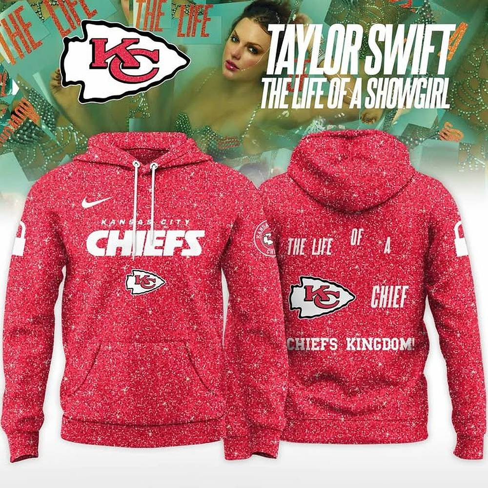 Kansas City Chiefs x Taylor Swift The Life of a Showgirl Album 2025 Limited Editions Hoodie