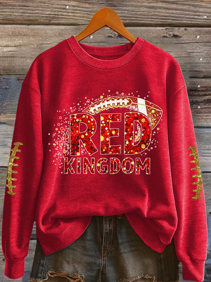 Kansas City Football Sweatshirt Red Kingdom Sweatshirt Game Day Apparel Football Lovers Gifts