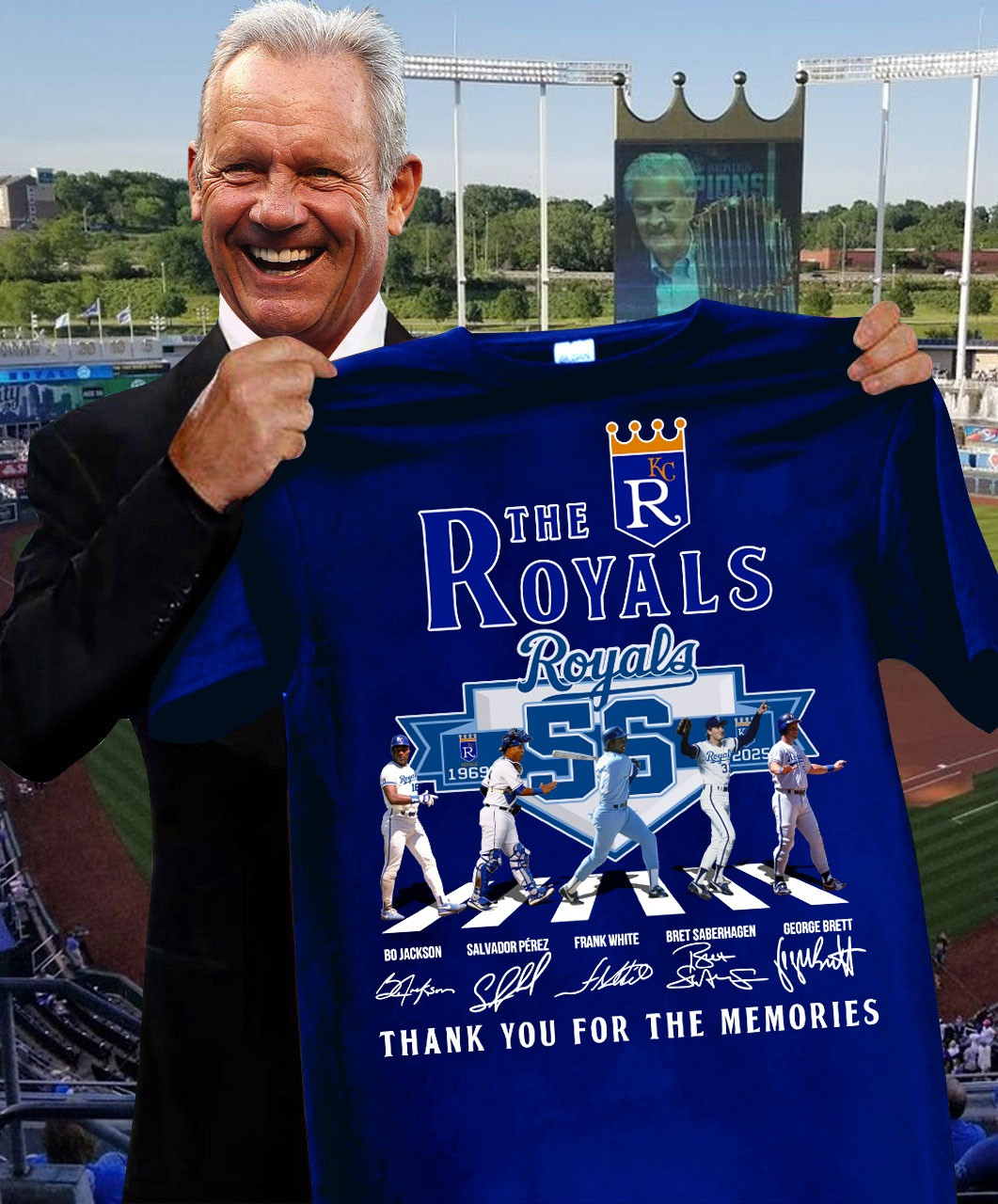 Kansas City Royals 56th Anniversary 1969-2025 Shirt Thank You For The Memories Fan Gifts
