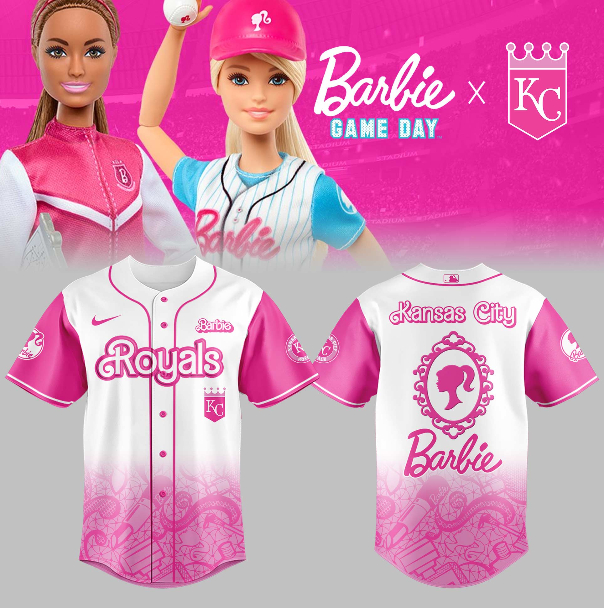 Kansas City Royals Baseball Barbie Night Jersey Gift Ideas For Baseball Players