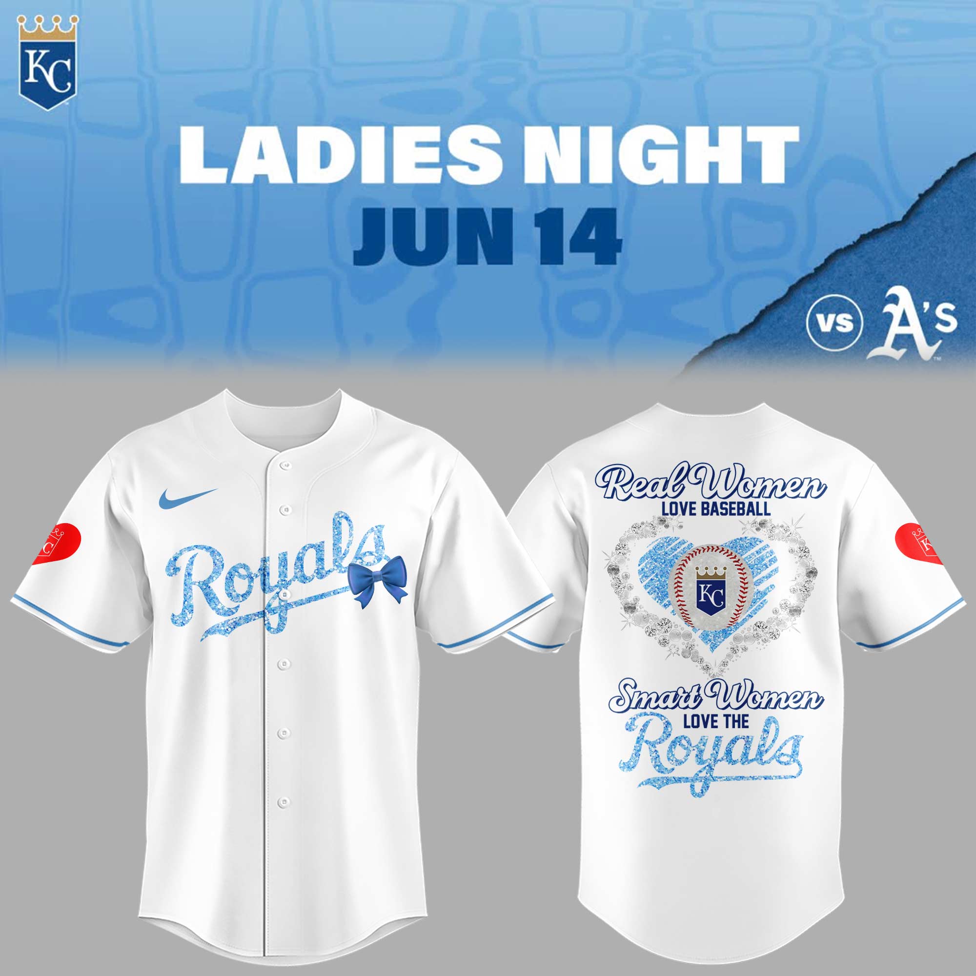 Kansas City Royals Baseball Ladies Night Jersey Gift Ideas For Baseball Players