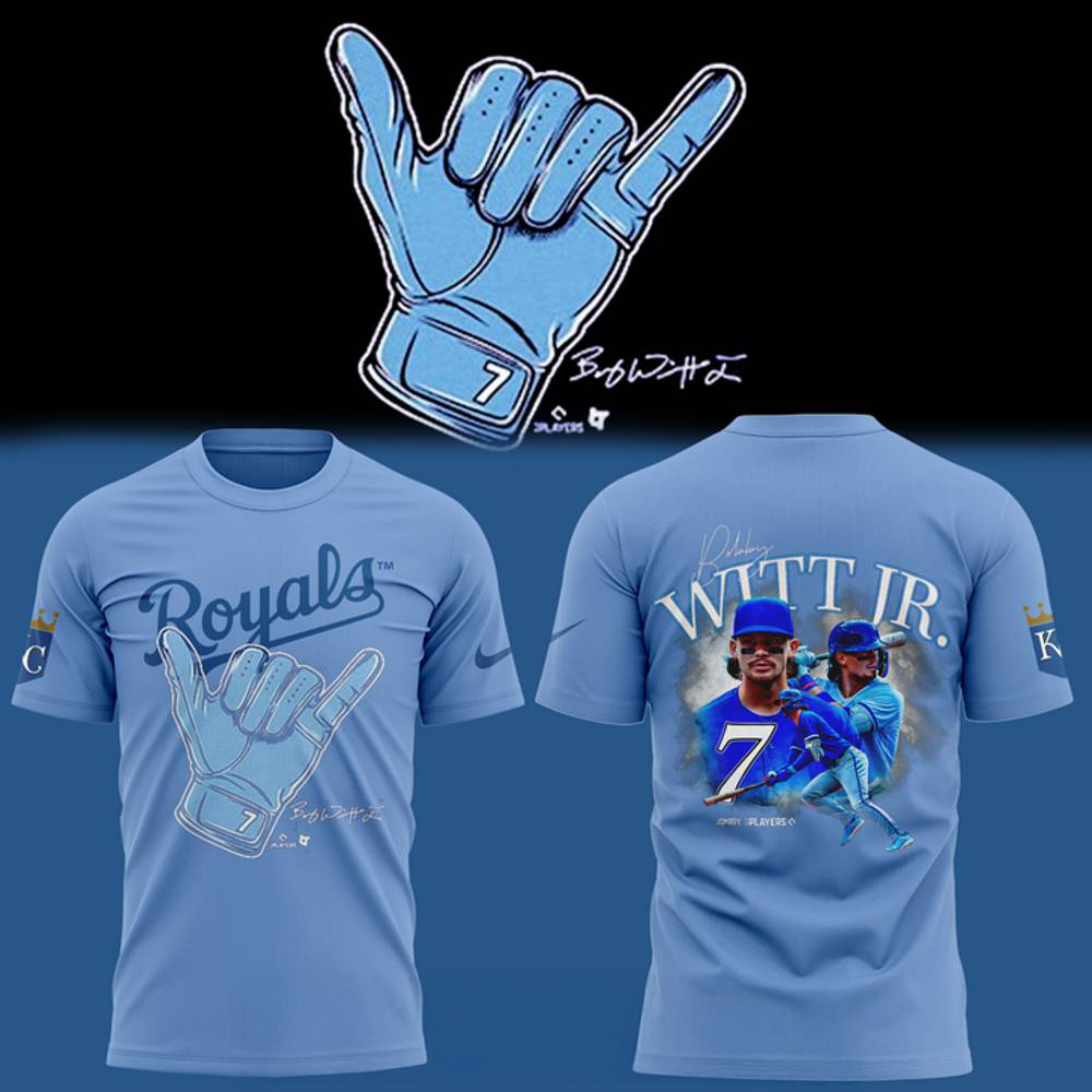 Kansas City Royals Bobby Witt Jr Hand Sign Signature T-Shirt Gift For Royals Fans
