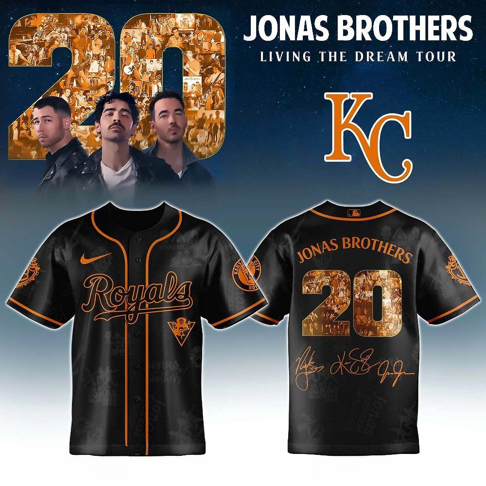 Kansas City Royals Jonas Brothers Living The Dream Tour 2025 Jersey Best Gift For Baseball Fans