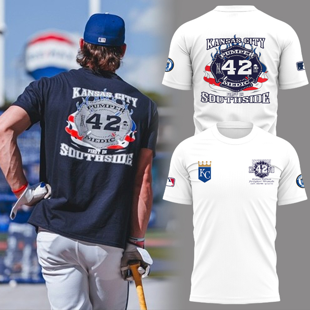 Kansas City Royals MLB Pumper 42 First In South Side T-Shirt Best Gifts For Baseball Fans