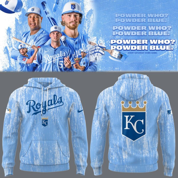 Kansas City Royals Powder Blue Hoodie 2025 Best Gifts For Baseball Lovers