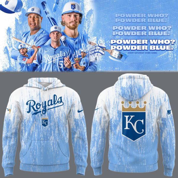 Kansas City Royals Powder Blue Hoodie 2025 Season MLB Merch Fan Game Day Gifts