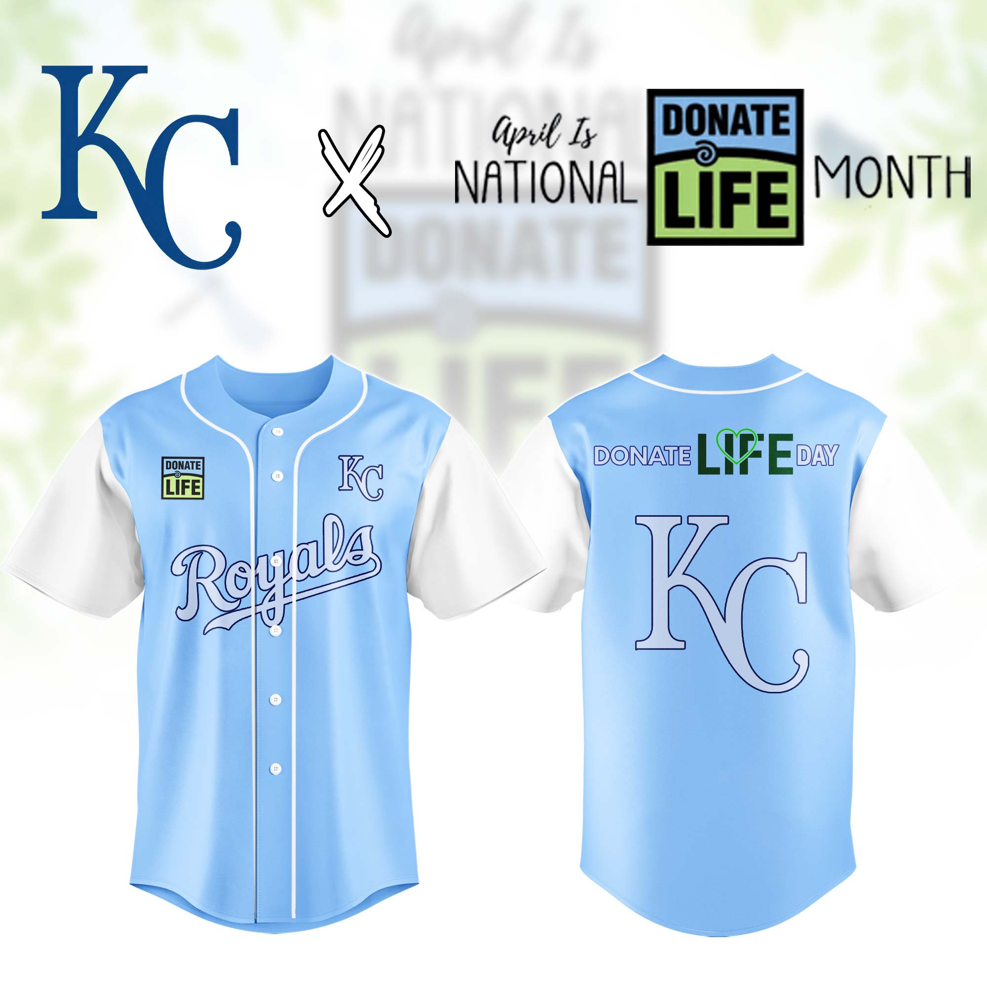 Kansas City Royals x Donate Life Month Jersey 2025 Baseball Game Day Clothing