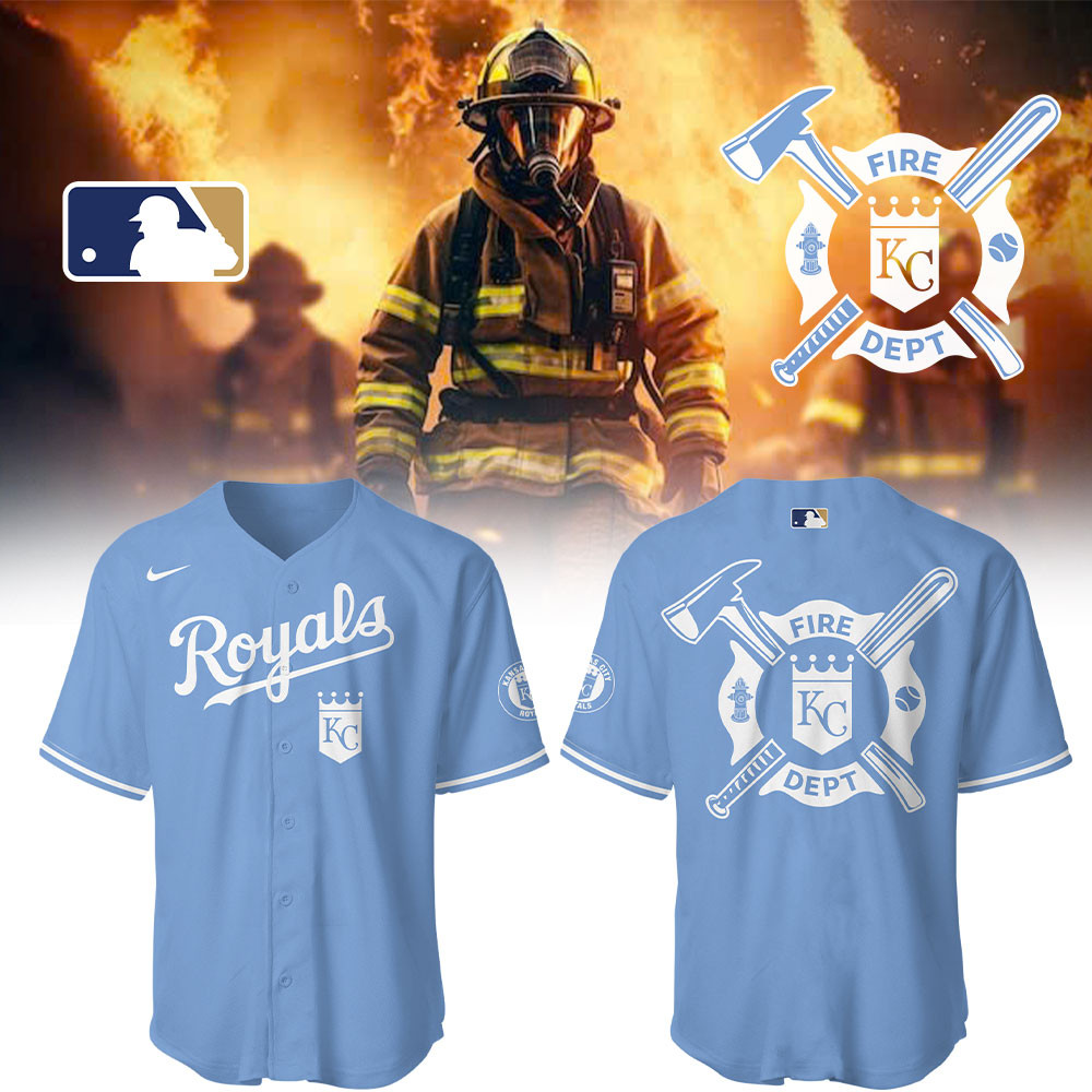 Kansas City Royals x Firefighter Appreciation Night Jersey Baseball Coach Gift Ideas