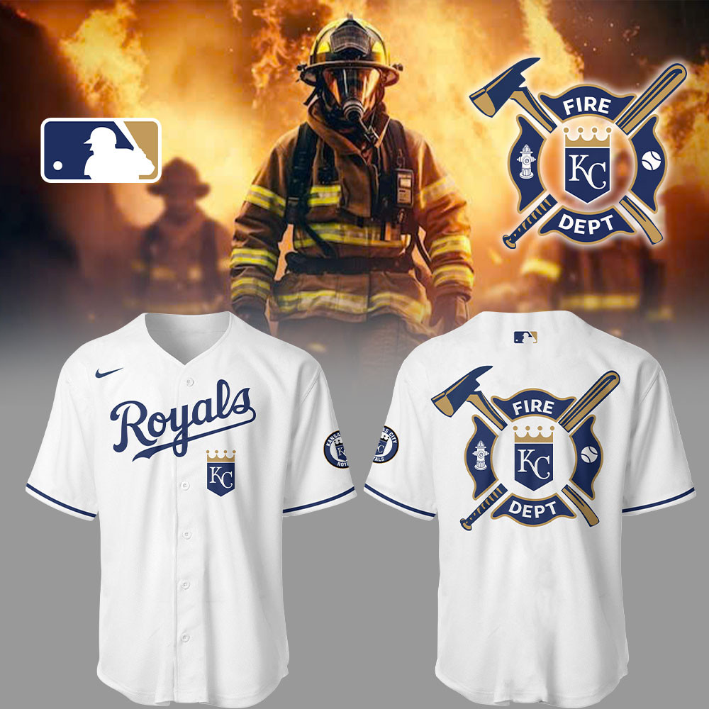 Kansas City Royals x Firefighter Appreciation Night Jersey Gift Ideas For Baseball Players