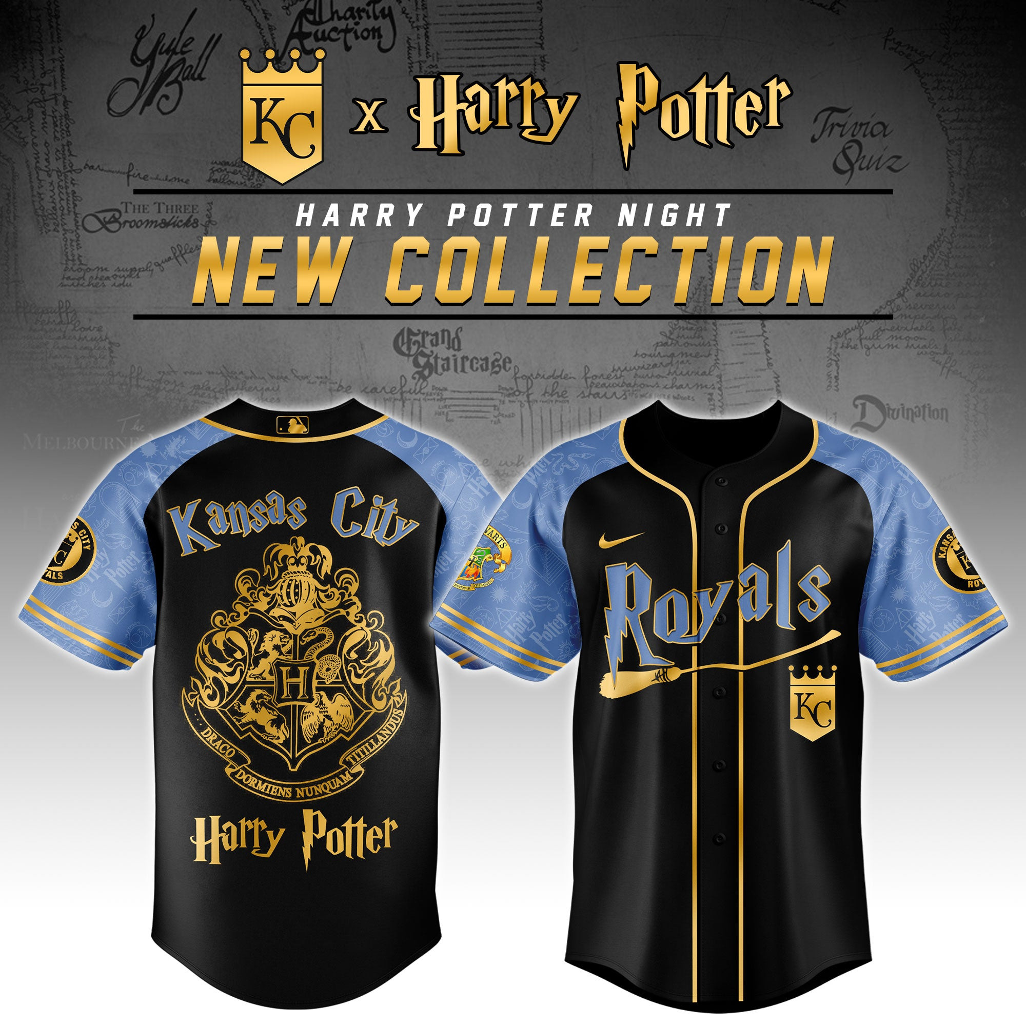 Kansas City Royals x Harry Potter Night Jersey Baseball Merch Gifts For Harry Potter Fans