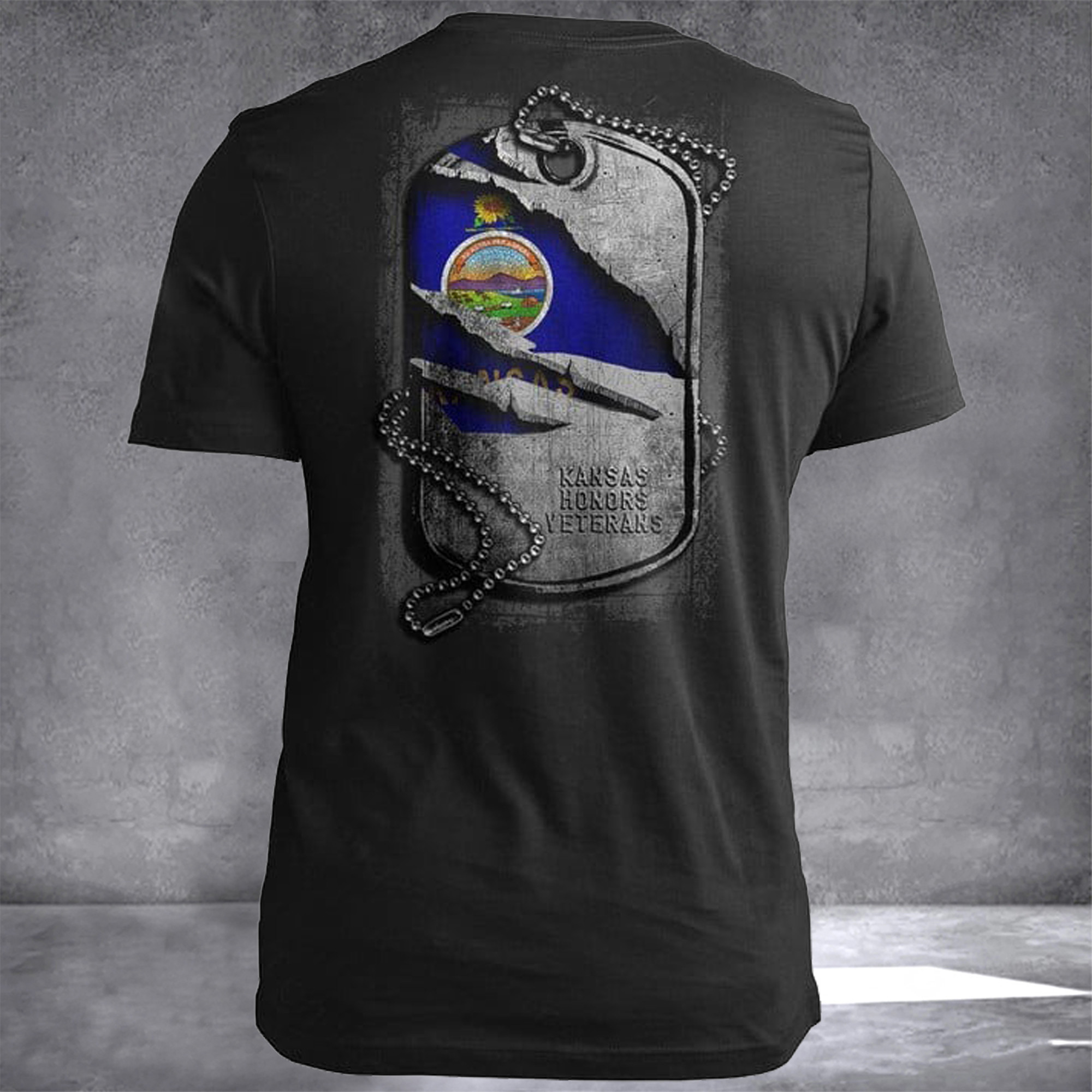 Kansas Honors Veterans Kansas T-Shirt Patriotic Tees Veterans Day Gifts For Employees