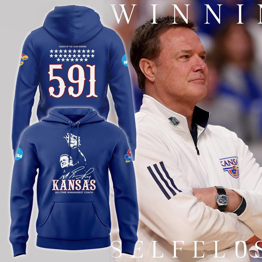 Kansas Jayhawks Basketball Special The Winningest Coach Signature Hoodie Gift For Fan