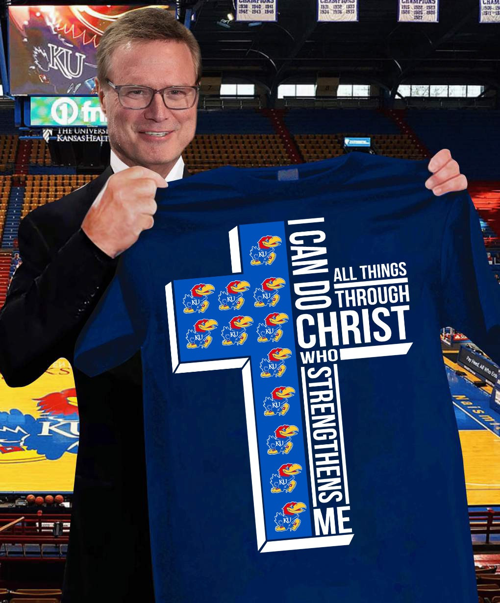 Kansas Jayhawks Faith T-Shirt I Can Do All Things Through Christ Who Strengthens Me Gifts