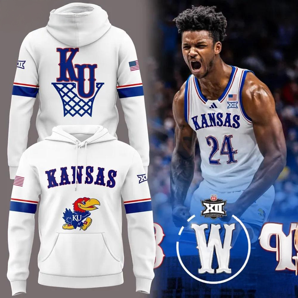 Kansas Jayhawks Men's Basketball 2025 New Design 3D Hoodie Best Gifts For Basketball Fans