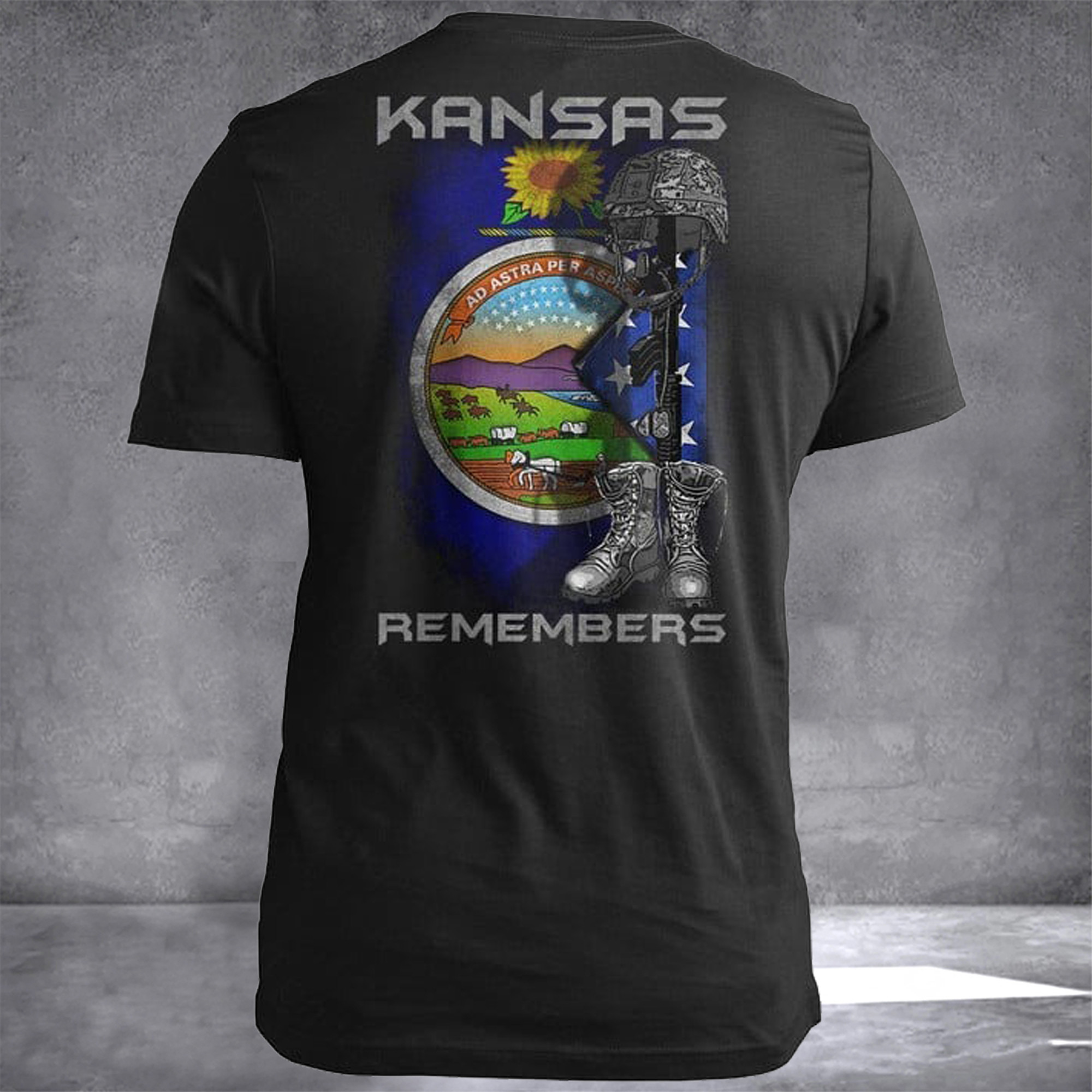 Kansas Remembers Kansas T-Shirt Veterans Day 2023 Patriotic Shirts For Men