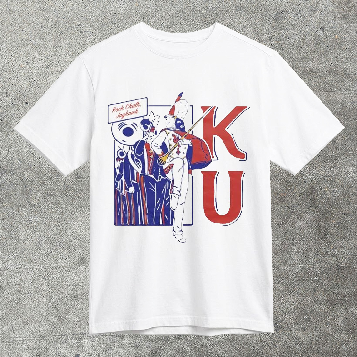 Kansas University Rock Chalk Jayhawk Marching Band T-Shirt KU Vintage Retro Fan Gear Best Gift For Fans
