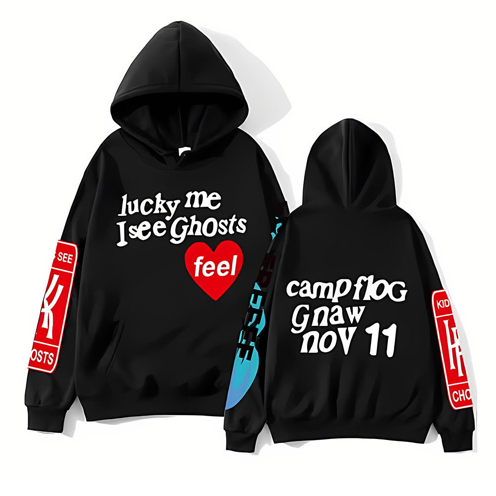 Kanye West Lucky Me I See Ghosts Hoodie Merch Camp Flog Gnaw I See Ghosts Hoodie Gifts