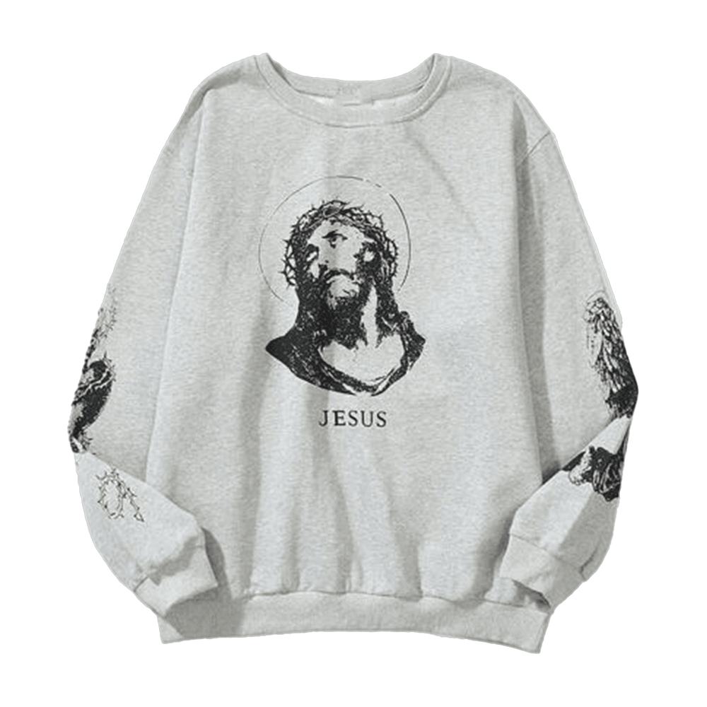 Kanye West Merch Jesus SAINT MXXXXXX Logo Sweatshirt Jesus Is King Sweatshirt Christian Gifts