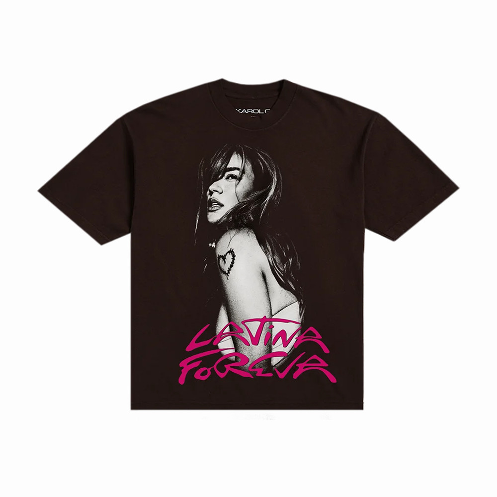 Karol G Merch Latina Foreva T-Shirt Karol G Clothes Music Lover Gift For Boyfriend