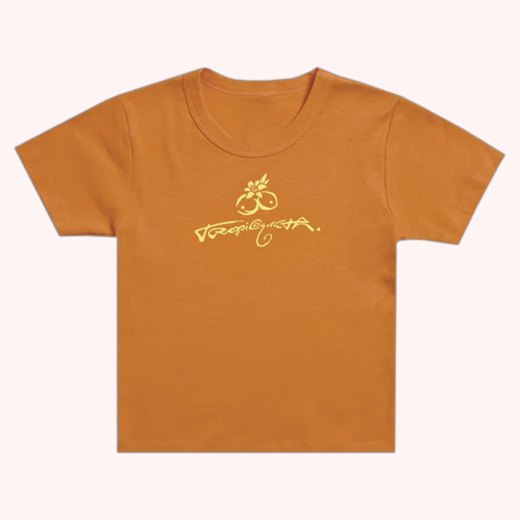 Karol G Merch Tropicoqueta Orange Baby Tee Gifts For Wife Karol G Merch Tropicoqueta Orange Baby Tee Gifts For Wife
