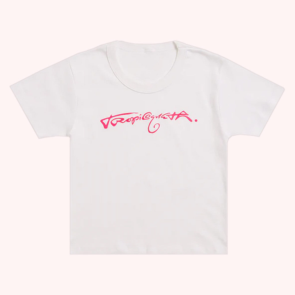 Karol G Merch Tropicoqueta White Baby Tee Present For Wife Karol G Merch Tropicoqueta White Baby Tee Present For Wife