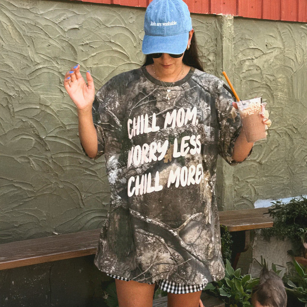 Karrie Locher Merch Chill Mom Worry Less Chill More Camo T-Shirt Gifts For Mother