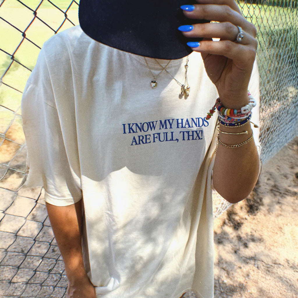 Karrie Locher Merch I Know My Hands Are Full Thnx T-Shirt Gifts For Her