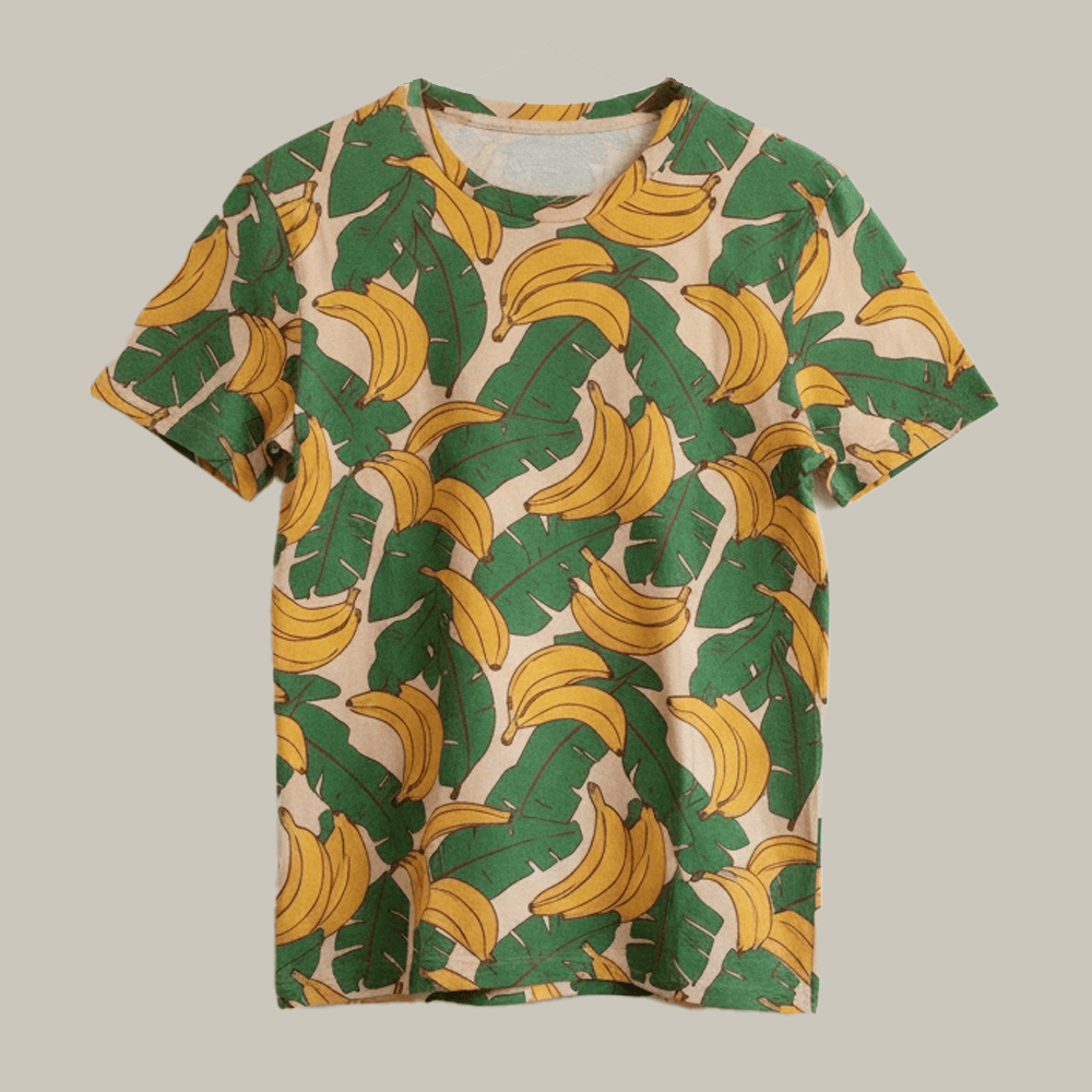Kate Moss Banana T-Shirt Banana And Leaf Pattern Shirt Gifts For Fans