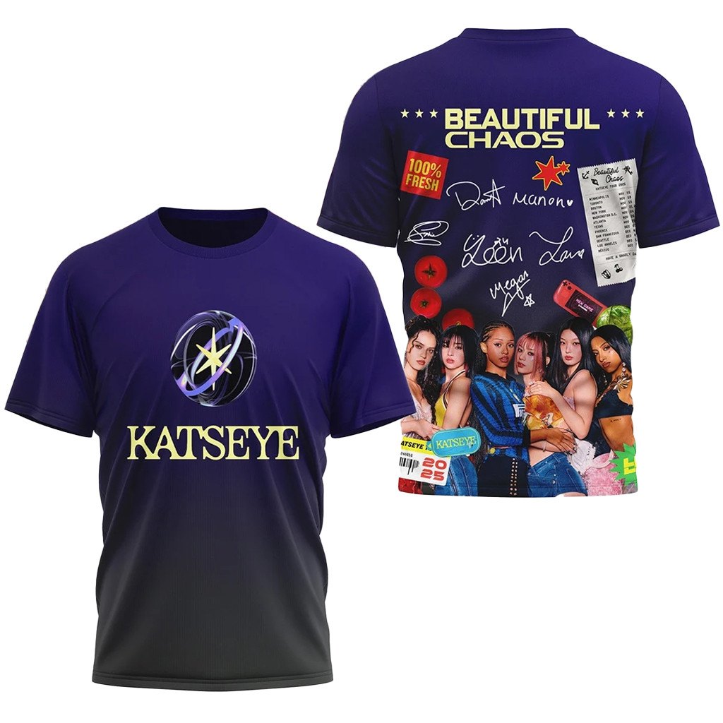Katseye Beautiful Chaos Shirt 2025 Kpop Girl Group Fan Shirt Katseye Merch Gifts