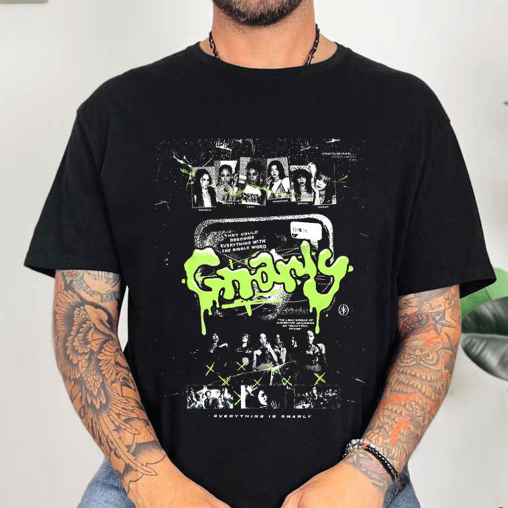 Katseye Gnarly Vintage Kpop T-Shirt Fan Merch Christmas Gifts For Sister