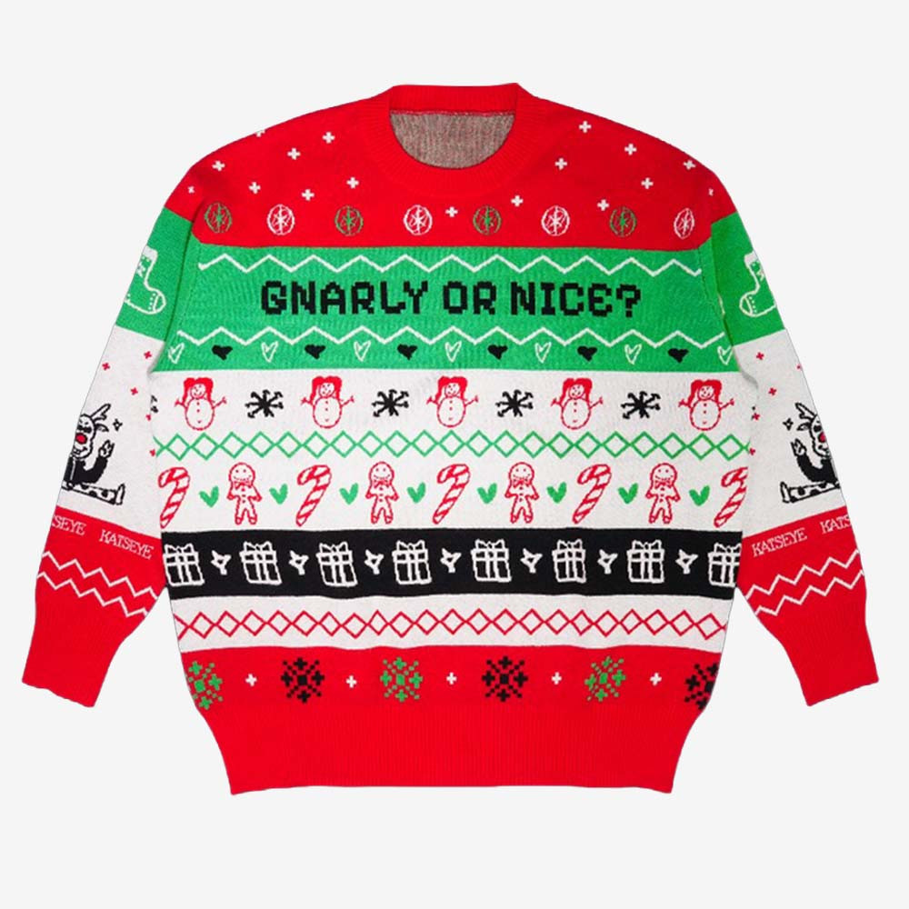 Katseye Merch Holiday Gnarly Or Nice Ugly Christmas Sweater Winter Apparel Music Lover Gifts