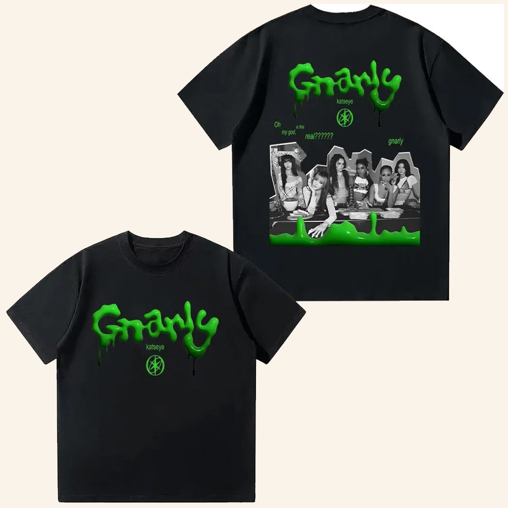 KATSEYE Merch KATSEYE Gnarly Grunge Graphic T-Shirt Gifts For Brothers