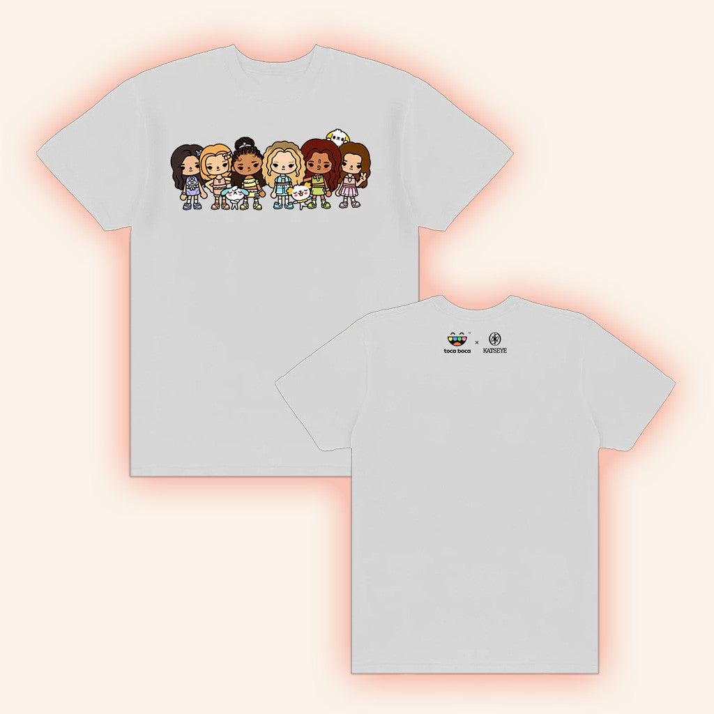 Katseye Merch Katseye X Toca Boca White T-Shirt Best Birthday Gift For Her Katseye Merch Katseye X Toca Boca White T-Shirt Best Birthday Gift For Her