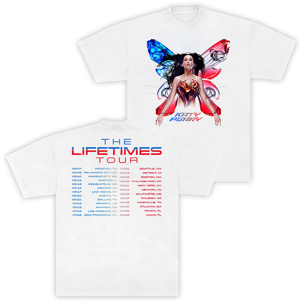 Katy Perry Merch Tour 2025 The Lifetimes Tour Butterfly Shirt Presents For Her