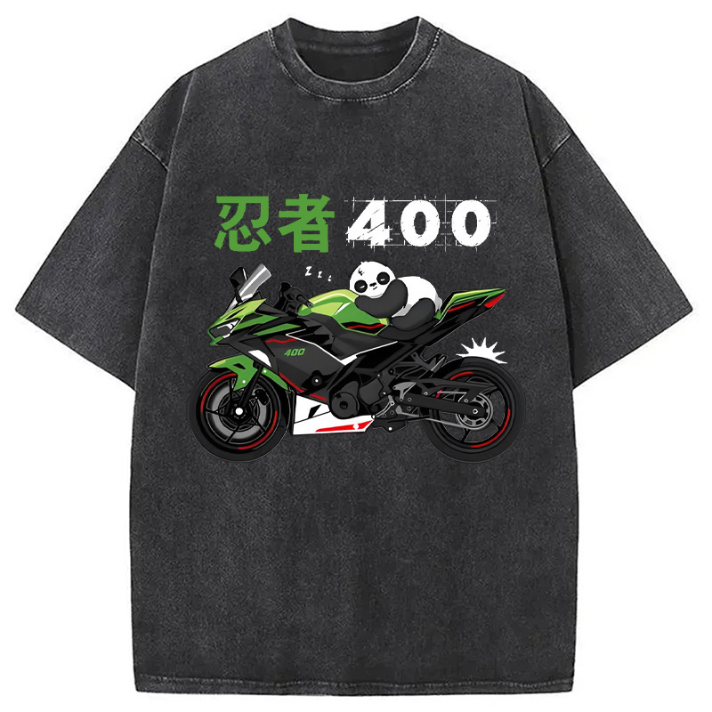 Kawasaki Ninja 400 Motorcycle Washed T-Shirt Unisex Streetwear Graphic Style Gifts For Brother Kawasaki Ninja 400 Motorcycle Washed T-Shirt Unisex Streetwear Graphic Style Gifts For Brother